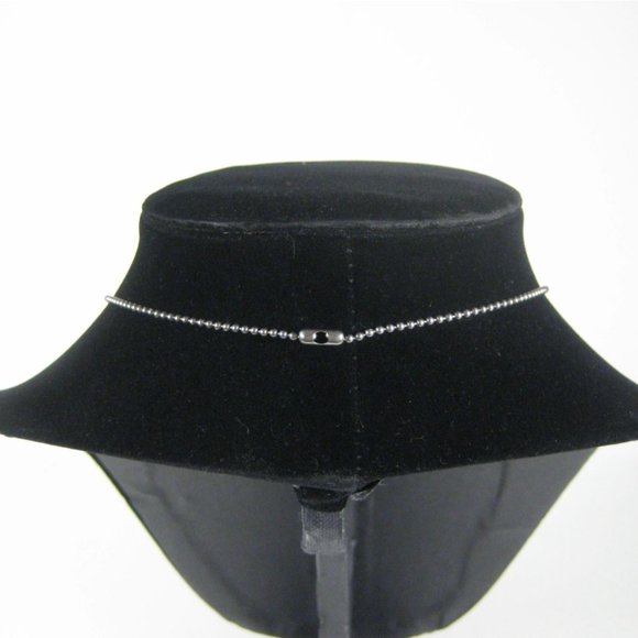 Silvertone Ball Chain Necklace 24 Inch Cat Pendant Unisex Strand Fashion Kitty - Picture 5 of 5